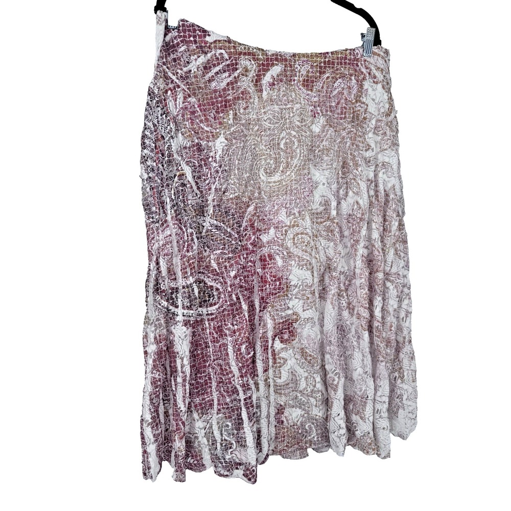 Reba 2X Paisley Pull‎ On Long Skirt Elastic Waist Country Western Boho Festival